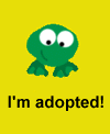 Look, I adopted a gay frog! Isn't he just so cute? ^-^